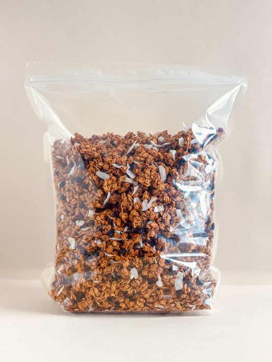 Granola myrtille et coco